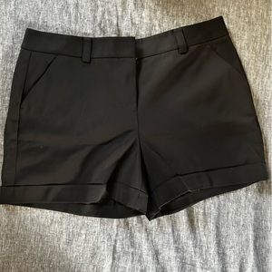 Vince Camuto black cuffed shorts